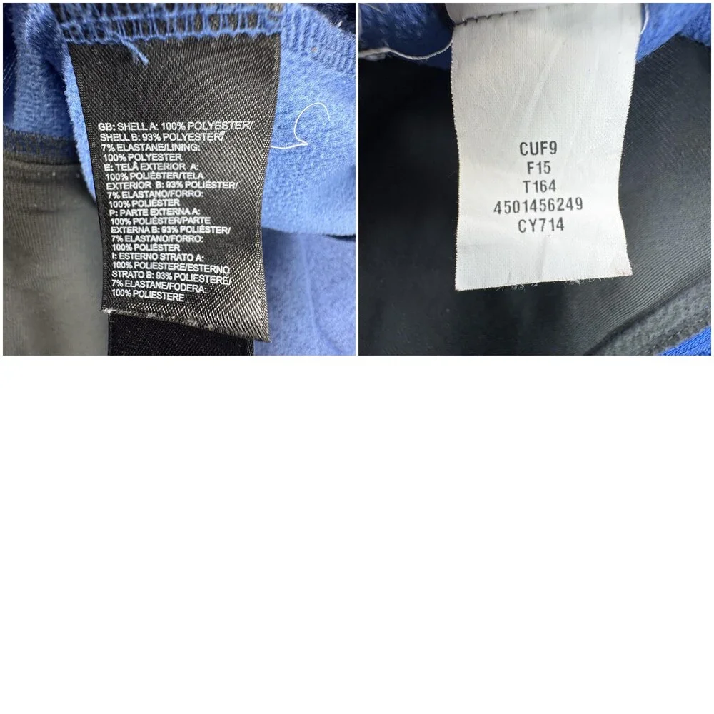 The North Face Jacket Mens Medium Blue Softshell Hooded Full Zip Fleece Lined